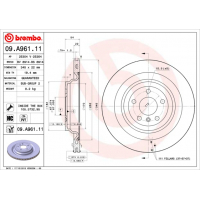 Гальмівний диск Brembo 09.A961.11