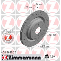 Гальмівний диск ZIMMERMANN 400.3689.20