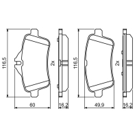 Гальмівні колодки Bosch 0986494771