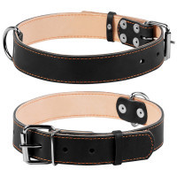 Нашийник для тварин Collar подвійний Ш 35 мм Д 48-63 см чорний (02791)