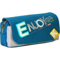 Пенал Cool For School 2 відділення з кишенею Синій (CF6920-blue)