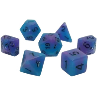 Набір кубиків для настільних ігор Games 7 Days Double Color Glow in the dark 7 Dice Set - Blue-Purple (g7dglowdc05)