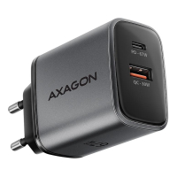 Зарядний пристрій AXAGON 1xUSB-C PD67W + 1xUSB QC4+ PPS gray (ACU-PQ67)