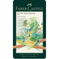 Пастель Faber-Castell Pitt Pastel олівці, металева коробка, 12 кольорів (112112) (15431)