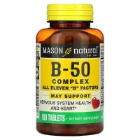 Мультивітамін Mason Natural Комплекс B-50, B-50 Complex, 100 пігулок (MAV-15341)