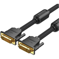 Кабель мультимедійний DVI M to DVI M 8.0m 24+1pin 2K60Hz ferrite Vention (EAEBK)