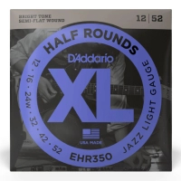 Струни для гітари D'Addario XL Half Rounds Jazz Light (12-52) (EHR350)