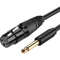 Кабель мультимедійний 6.35mm M to XLR F 2.0m AV131 black Ugreen (20719)