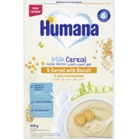 Дитяча каша Humana MC 5 Cereal with Biscuit молочна від 6 місяців 200 г (4251099603016)