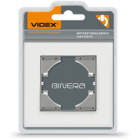 Рамка Videx BINERA біле скло одинарна (VF-BNFRG1H-W)