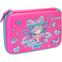 Пенал Cool For School 1 відділення з органайзером фуксія (QT-5630-Rosered)