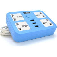 Мережевий фільтр живлення Voltronic TВ-Т15, 4роз, 3*USB Blue (ТВ-Т15-Blue)