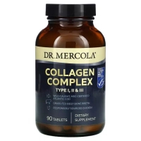 Вітамінно-мінеральний комплекс Dr. Mercola Комплекс колагену, 1, 2 та 3 типу, Collagen Complex, Type I, II & III, 90 т (MCL-03838)