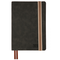 Тижневик Leo planner А5 датований 2026 "Trend", м‘який, чорний, 368 сторінок (252693)