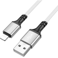 Дата кабель USB 2.0 AM to Lightning silicone BX83 white BOROFONE (6974443386363)