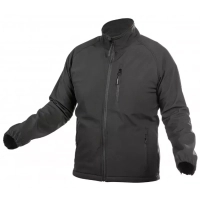 Куртка робоча Hoegert BIESE HT5K258-2XL SoftShell 96% поліестер/4% еластан чорна, 2XL (56) (HT5K258-2XL)