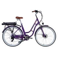 Електровелосипед Dorozhnik 28" eCORAL DD FR рама-19" 48B 13А*г 500Вт 2026 фіолетово-синій (ELB-D-28-116)