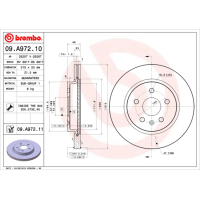 Гальмівний диск Brembo 09.A972.11