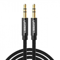 Кабель мультимедійний 3.5mm M to 3.5mm M 1.0m AV112 black Ugreen (50361)