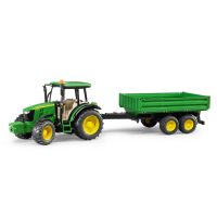 Масштабна модель автомобіля Bruder трактор John Deere 5115 M із причепом (02108)