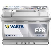 Акумулятор автомобільний Varta BlueDynamicEFB70AhЕв(-/+)(760EN) N70 (570500076)