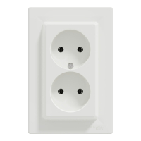 Розетка Schneider Electric ASFORA без заземлення подвійна біла (EPH9700121)