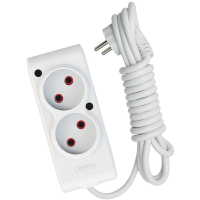 Мережевий подовжувач TECCO 2м 2 поста white (8681277841088)