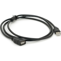 Дата кабель USB 2.0 AM/AF 1.5m ferrite black Voltronic (YT-AM/AF-1.5B)