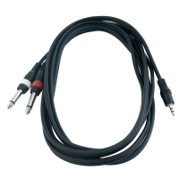 Інсертний кабель RockCable Patch Cable - 2 x TS Jack to TRS MiniJack (1.5m) (RCL 20912 D4)