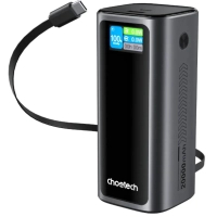 Батарея універсальна Choetech 20000mAh, PD/130W, QC, AFC , TFT, pass-through charging (B815C)