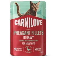 Вологий корм для кішок Carnilove Gravy Pheasant with Raspberry Leaves 85 г (8595602584666)