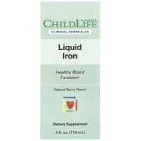 Вітамінно-мінеральний комплекс ChildLife Clinicals Залізо рідке, смак ягід, Liquid Iron, 118 мл (CLC30701)