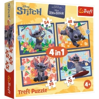 Пазл Trefl Disney Stitch The Movie Відпустка на Гаваях 4 в 1 (35, 48, 54, 70) (5900511346664)