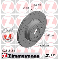 Гальмівний диск ZIMMERMANN 150.3451.52