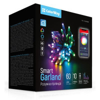 Гірлянда ColorWay Smart LED RGB WiFi+Bluetooth 10M 60LED IP65 (CW-GS-60L10UMC)