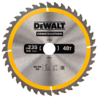 Диск пильний DeWALT СONSTRUCTION , 235 х 30 мм, 40 z, АТВ, 10 градусів (DT1955)