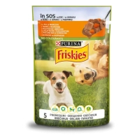Вологий корм для собак Purina Friskies з куркою та морквою у підливці 85 г (8445290751065)
