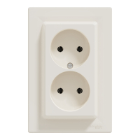 Розетка Schneider Electric ASFORA без заземлення подвійна крем (EPH9700123)