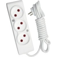 Мережевий подовжувач TECCO 5м 3 поста white (8681277841323)
