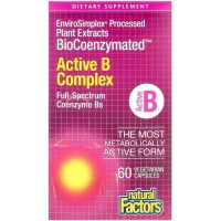 Вітамінно-мінеральний комплекс Natural Factors Активний комплекс вітамінів B, BioCoenzymated, Active B Complex, 60 вег (NFS-01132)