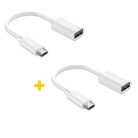 Перехідник OTG USB 2.0 AF to Micro 5P 0.11m 2PCS white XoKo (XK-AC130-WH2)