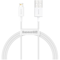 Дата кабель USB 2.0 AM to Lightning 1.0m 2.4A white Baseus (CALYS-A02)