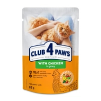 Вологий корм для кішок Club 4 Paws з куркою в соусі 85 г (4820269142527)