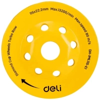 Чашка шліфувальна Deli алмазна 115 x 22,2 (20) мм (EDH-JML115-E1)