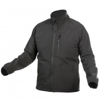 Куртка робоча Hoegert BIESE HT5K258-L SoftShell 96% поліестер/4% еластан чорна, L (52) (HT5K258-L)
