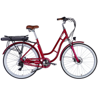 Електровелосипед Dorozhnik 28" eCORAL DD FR рама-19" 48B 17.5А*г 500Вт 2026 рубіновий (ELB-D-28-121)