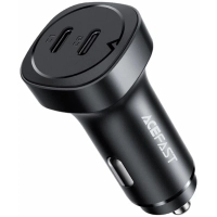 Зарядний пристрій Acefast 2xUSB-C 72W car adapter metal (6974316280361)