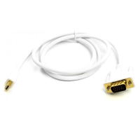 Кабель мультимедійний miniDisplayPort M to VGA M 1.0m white PowerPlant (CA912155)