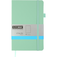 Книга записна Buromax Etalon 125x195 мм 96 аркушів в точку обкладинка зі штучної шкіри М'ятна (BM.291360-38)