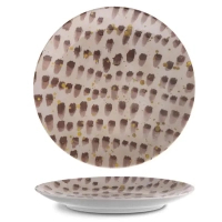 Тарілка G.Benedikt Isabelle кругла 24 см Brown Brush (ISC2124-K0016)